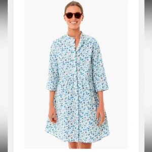 NWOT Tuckernuck Calico Floral Royal Shirt Dress M